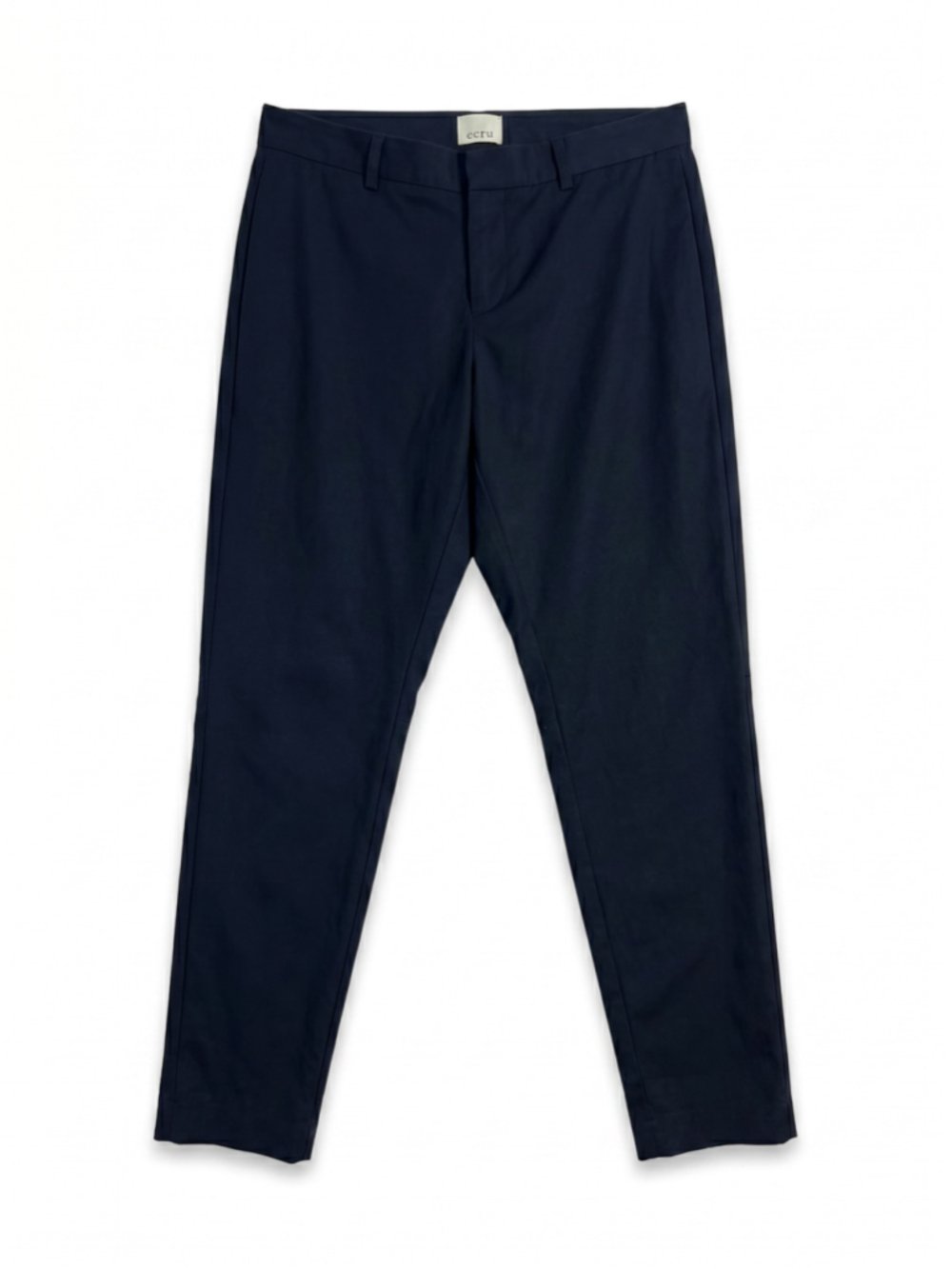 Ecru Straight Leg Work Black Pants High-waisted Trousers, Sz 12